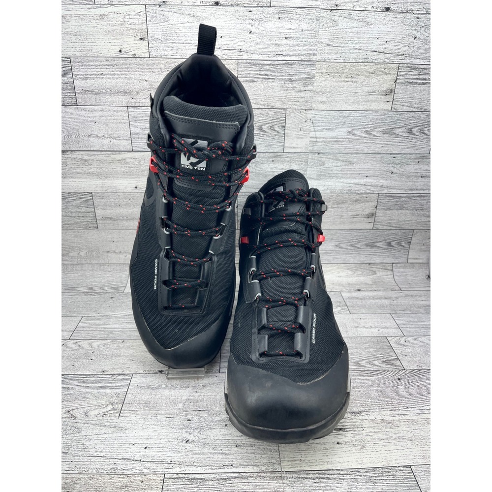 Five Ten Camp Four Mid‎ GTX Hiking Boots Men Size 13 Black Red Gore-Tex 5224